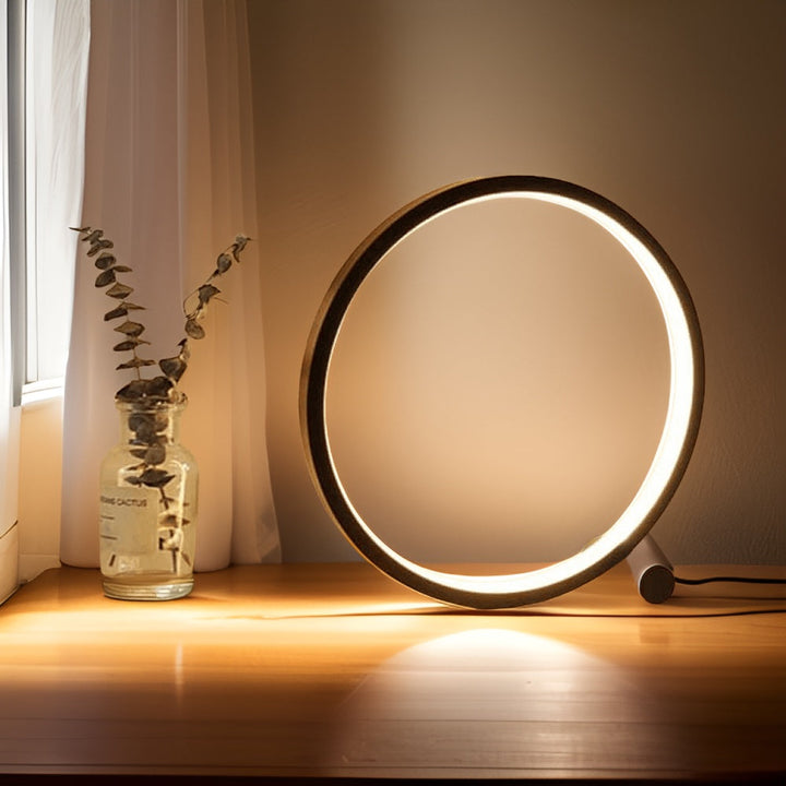 Minimalist Dimmbar Bordlampe - EclipseAura Lampe | Skanto