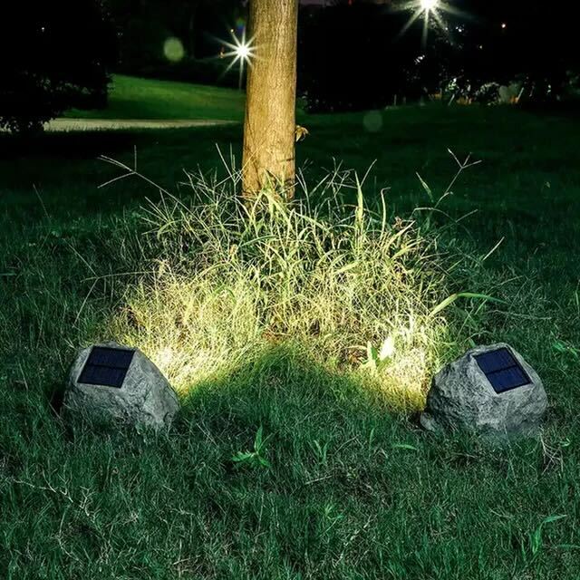 Skanto | Solarlampe Utendørs LED Vanntett Steinlignende IP65