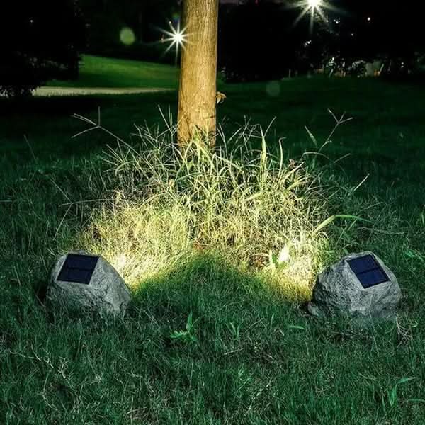 Skanto | Solar Rock Light – LED Hage Stein Lampe