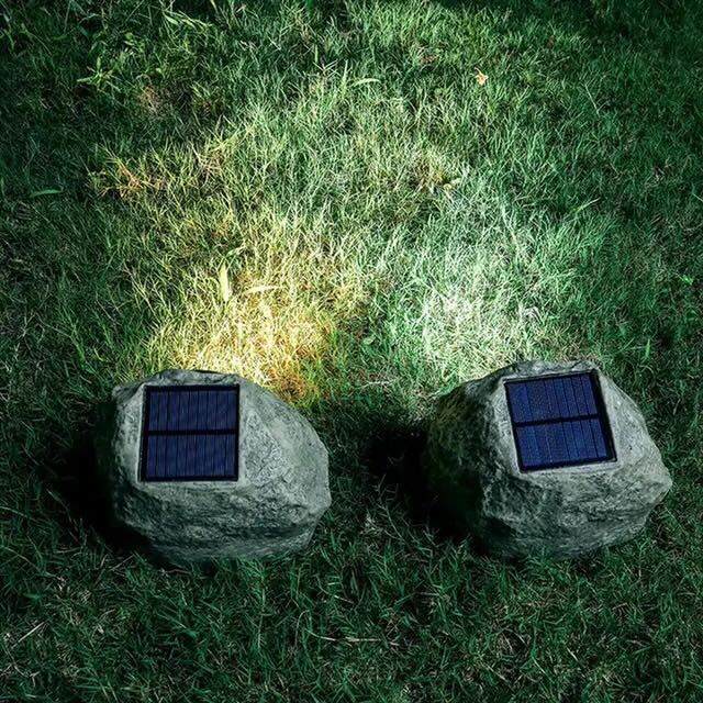 Skanto | Solarlampe Utendørs LED Vanntett Steinlignende IP65