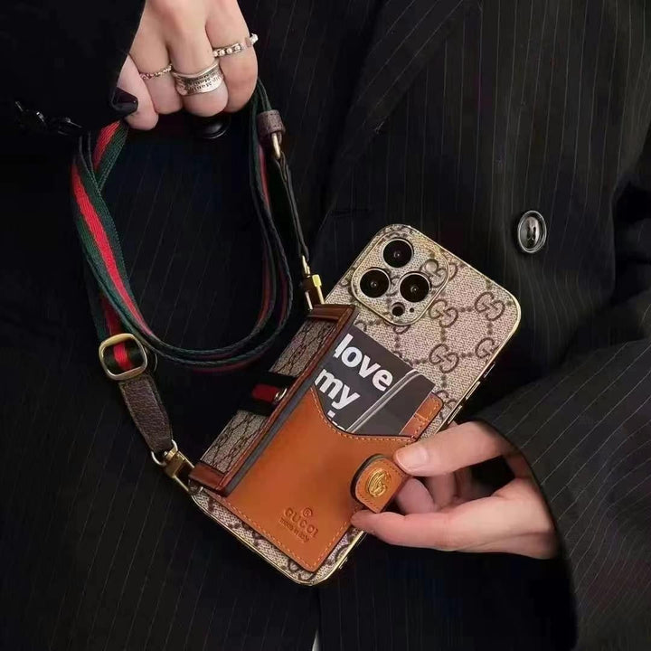 Skanto | Luksusmerkeetui for iPhone med skulderveske