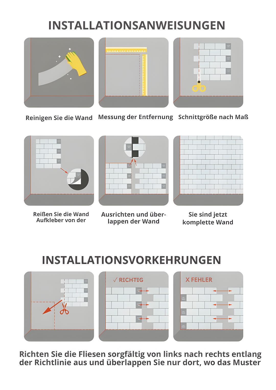 Skanto | Vegg Magic 3D Veggfliser Selvklebende | Uten Bor og Vanntett | Moderne Design