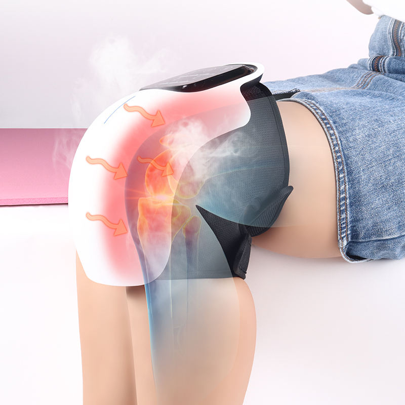 Skanto | WarmFit Kne Massager med Infrarød og Vibrasjon – Trådløs og Oppladbar
