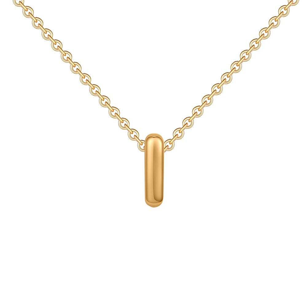 Skanto | Dainty Bubble Letter Initial Necklace