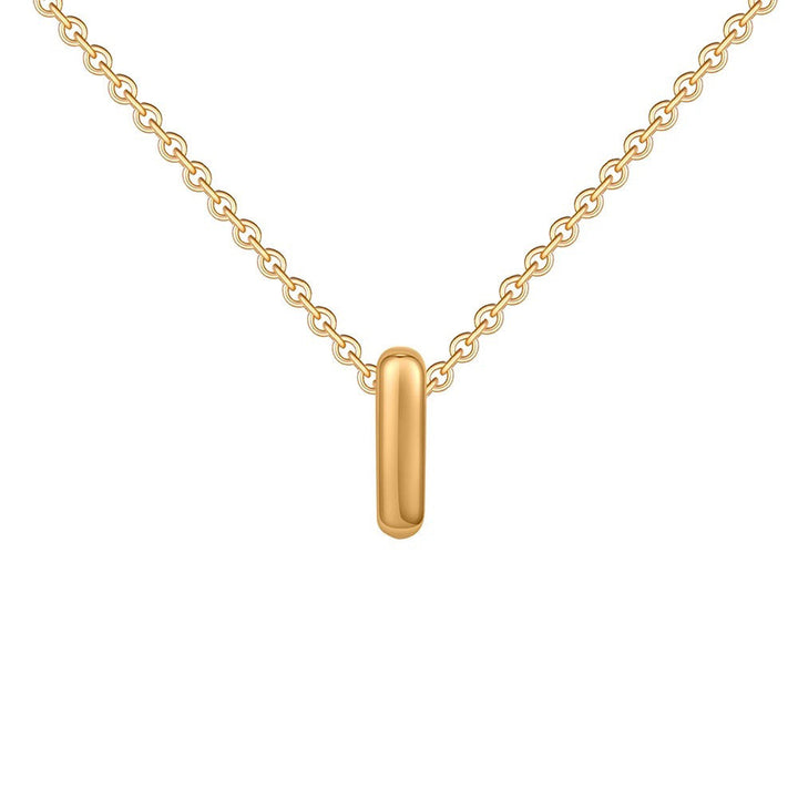 Skanto | Dainty Bubble Letter Initial Necklace