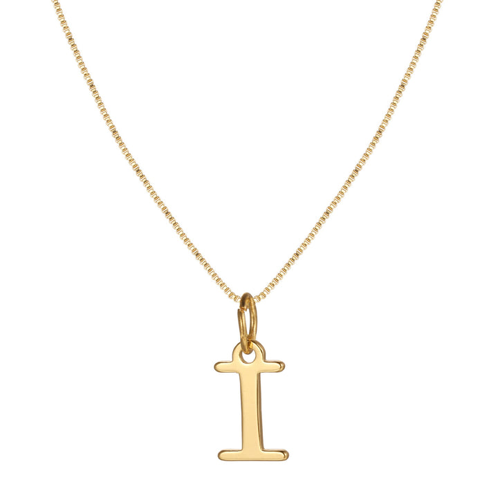 Skanto | 14k Minimal Serif Initial Halskjede