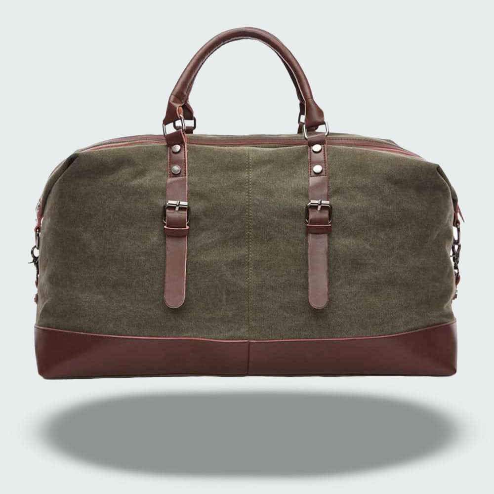 Skanto | Reise-Duffelbag i Vokset Canvas – Robust og Vanntett med Lærdetaljer