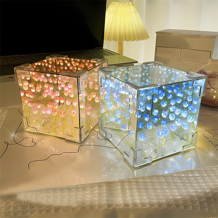 Belyst Tulipan Elegance Speil Lampe | Skanto