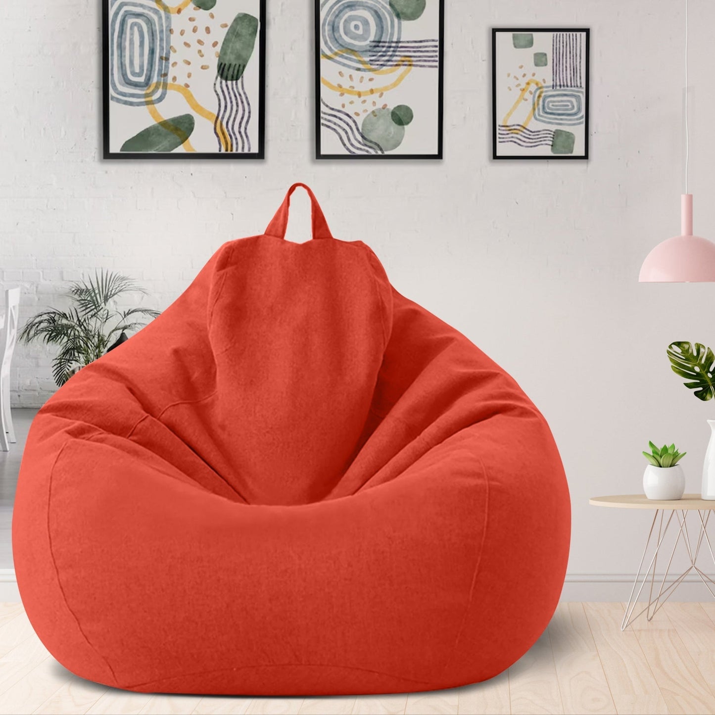 Norvo | Luksuriøs Lin Bean Bag – Ergonomisk & Stilig Komfort Sittemøbel