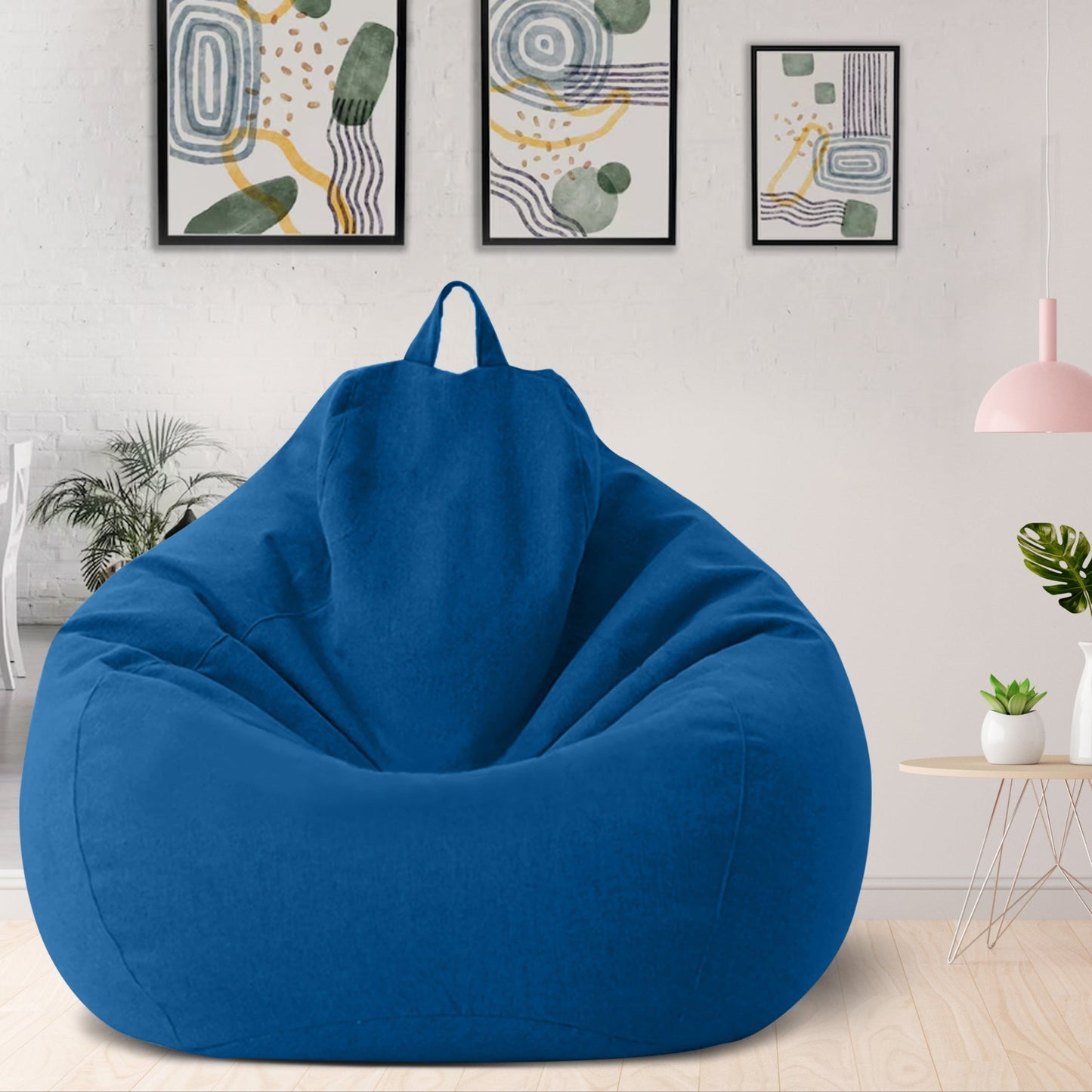 Norvo | Luksuriøs Lin Bean Bag – Ergonomisk & Stilig Komfort Sittemøbel