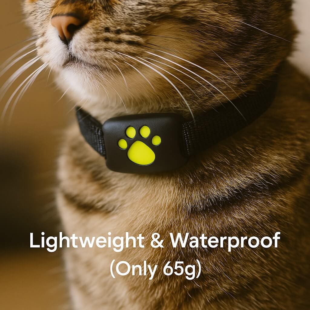 Skanto | #1 Finn GPS Katt Tracker med Sanntidsplassering, Vanntett Design, og Aktivitetsovervåking for Kæledyrssikkerhet og Sporing