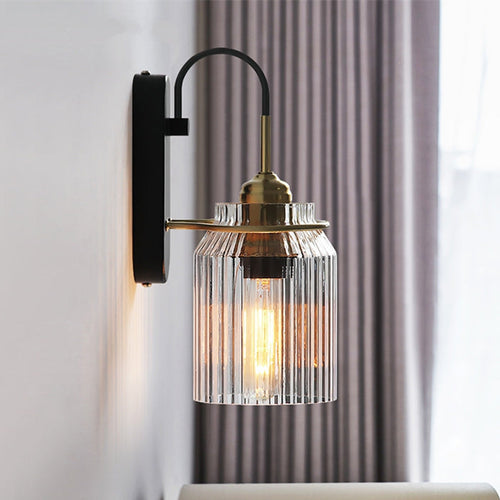 Industriell Glass Trakt Wall Lampe | Skanto