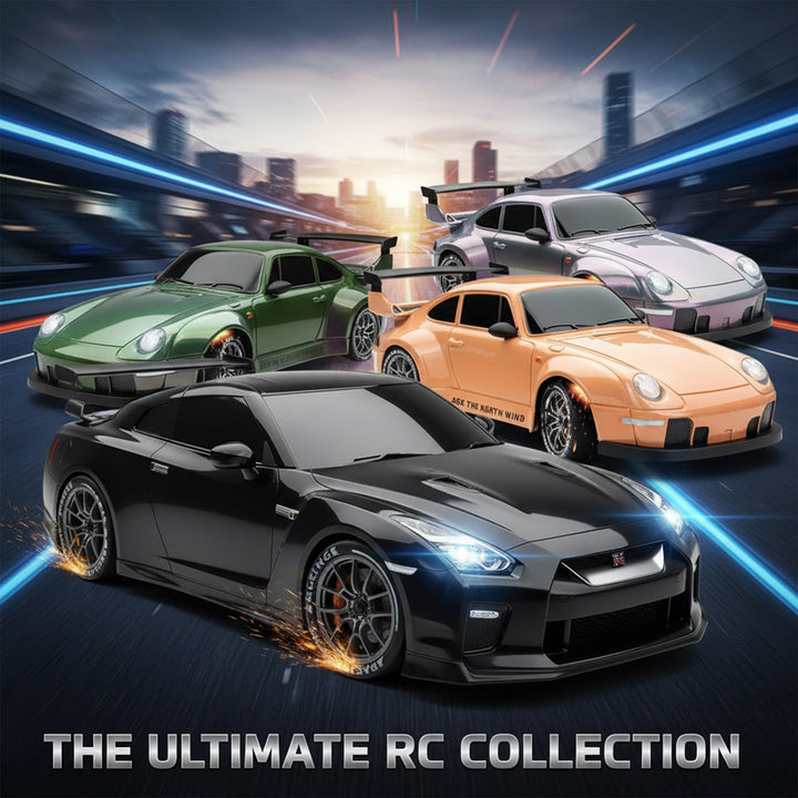 RC Drift Bil – LED Lys, Høyhastighets 4WD & Drift Dekk Skanto