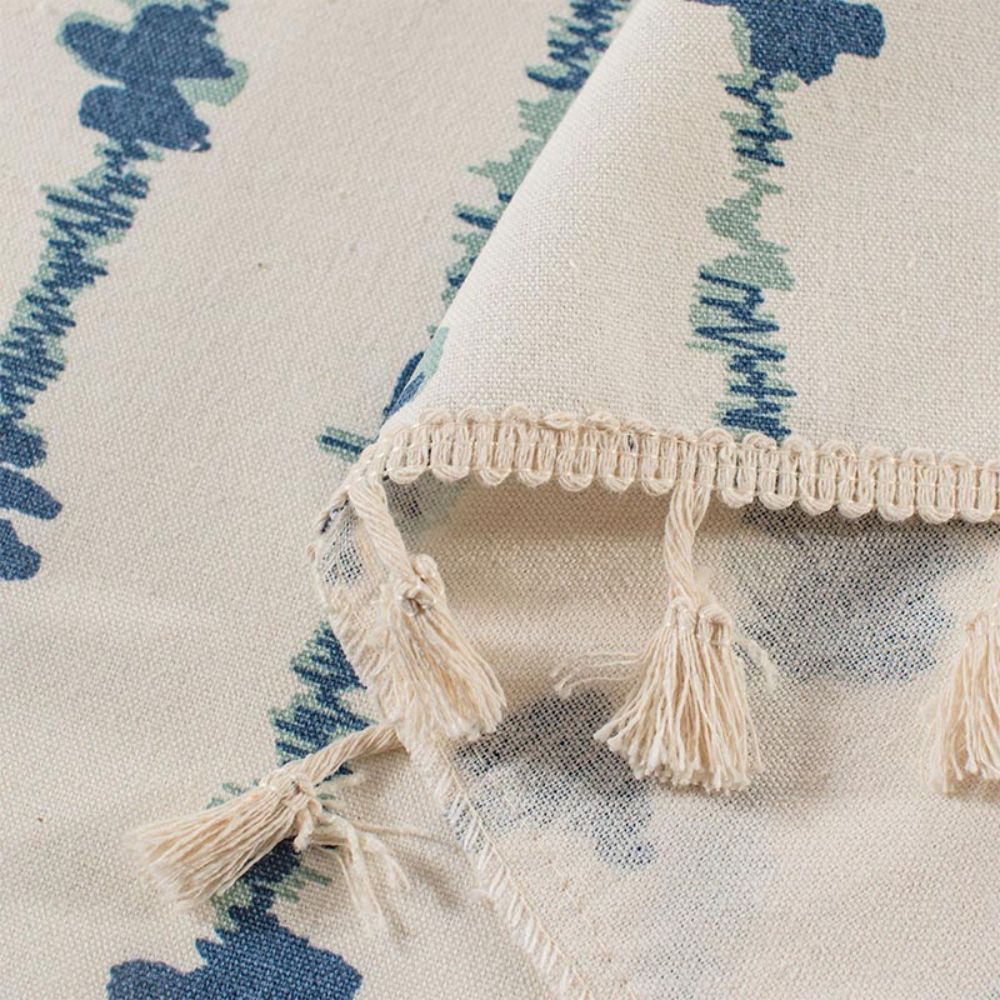 Skanto | Inkblot Blue Quastgardin