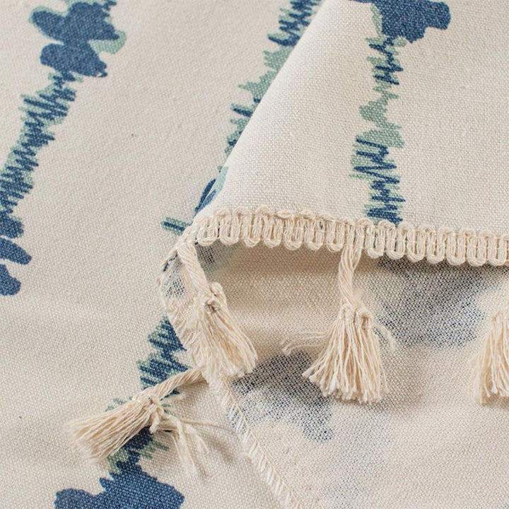 Skanto | Inkblot Blue Quastgardin