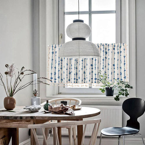 Skanto | Inkblot Blue Quastgardin