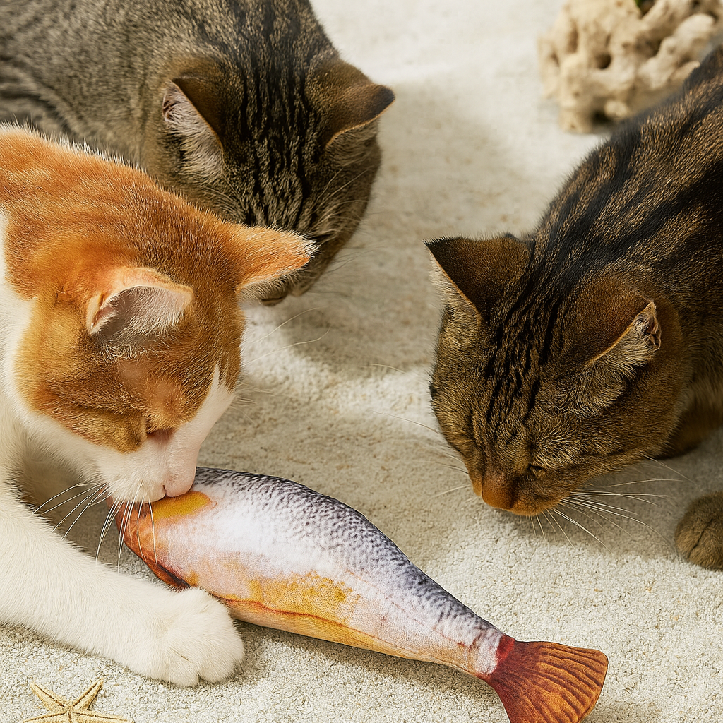 Interaktiv Vuggende Fisk Katt Leke Bolle