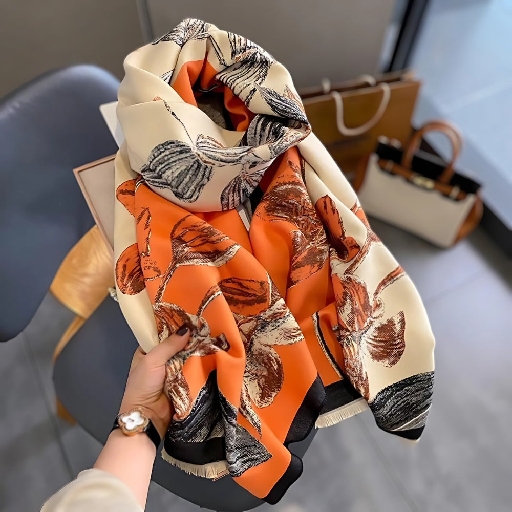 Skanto | Iris Floral Myk Skjerf Sjal