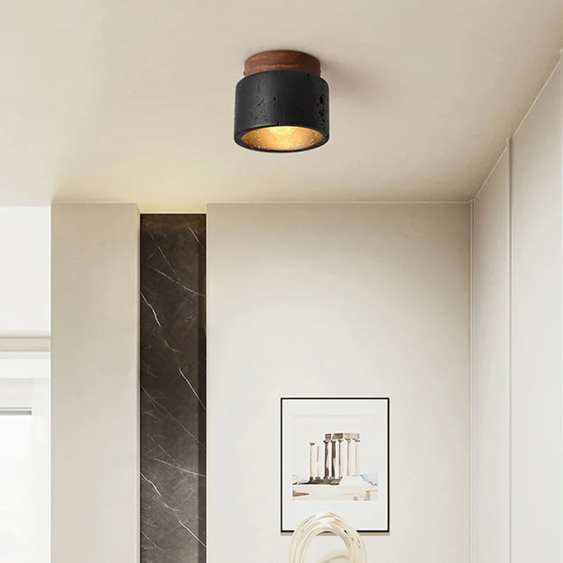 Moderne Stein Taklampe – Rustikk Belysning for Stue og Gang | Skanto