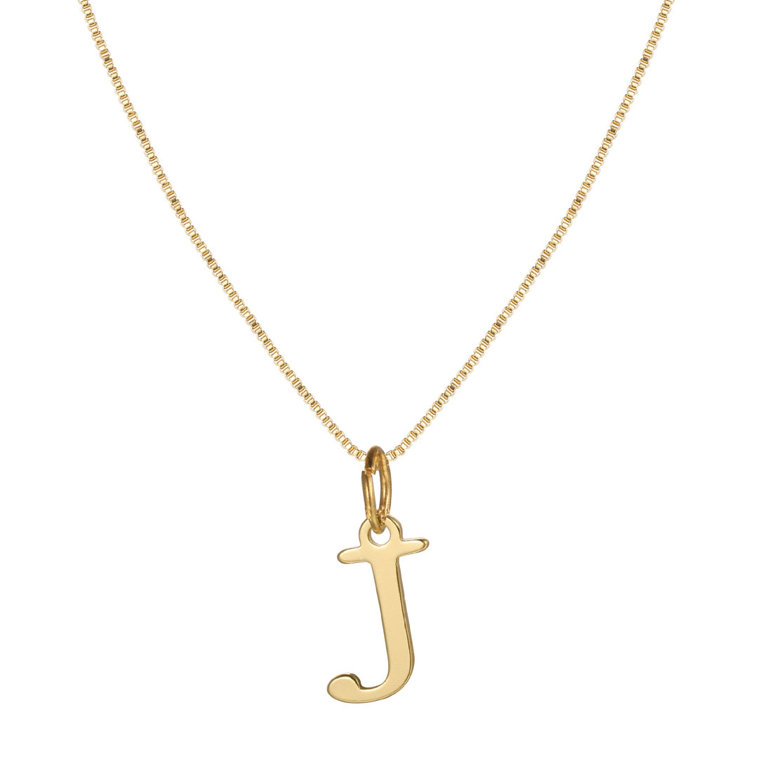 Skanto | 14k Minimal Serif Initial Halskjede