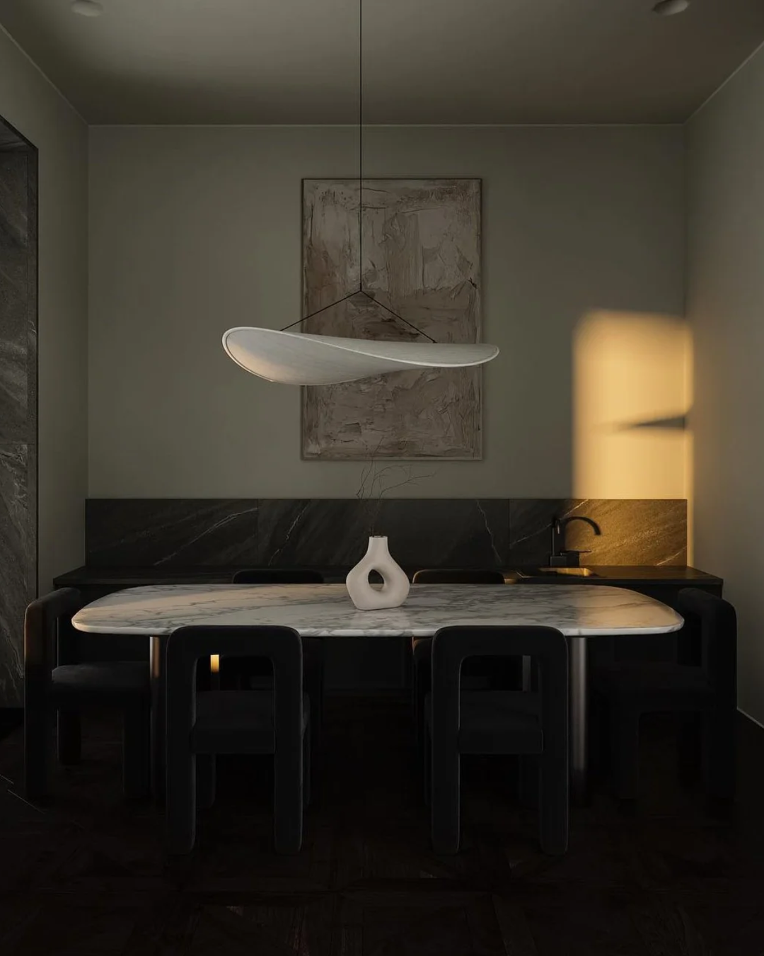 Skanto | Subtil Japandi Lampe med Lyskollaps Effekt