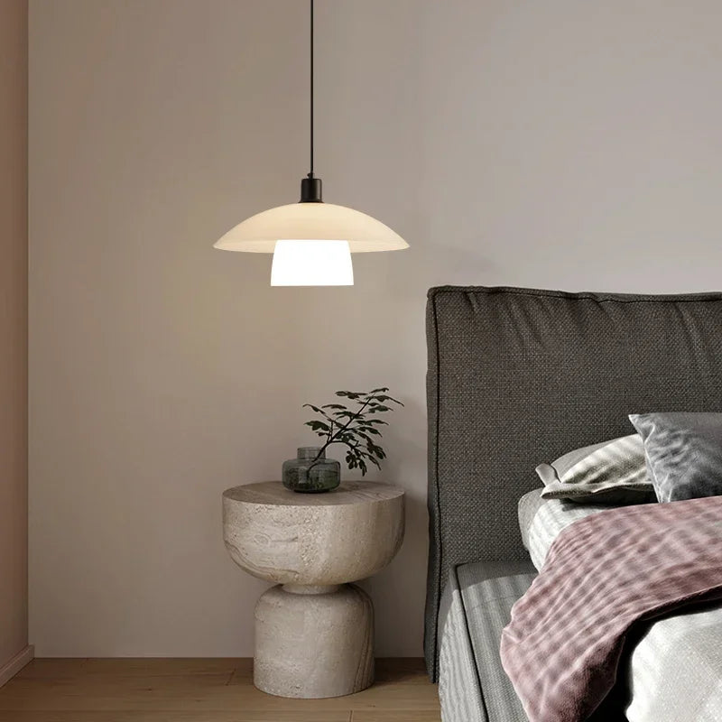 Moderne Japansk Pendellampe laget av Glass – Minimalistisk Hengelys for Spisestue og Kjøkken | Skanto