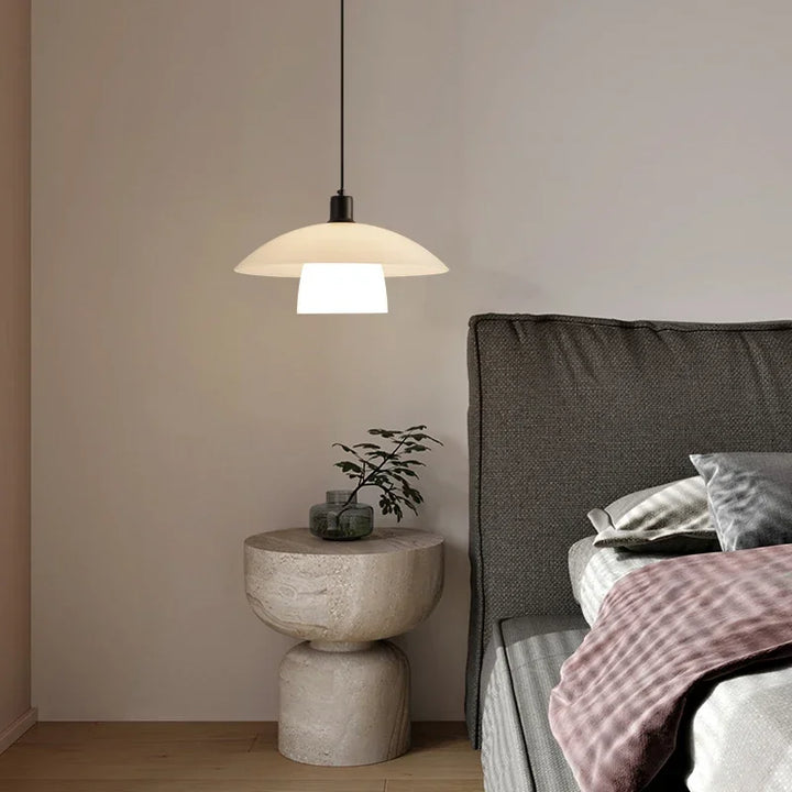 Moderne Japansk Pendellampe laget av Glass – Minimalistisk Hengelys for Spisestue og Kjøkken | Skanto