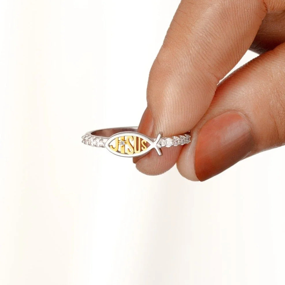 Jesus Ring - Hold deg nærmere Jesus Mer, Kobber Premium Materiale Skanto