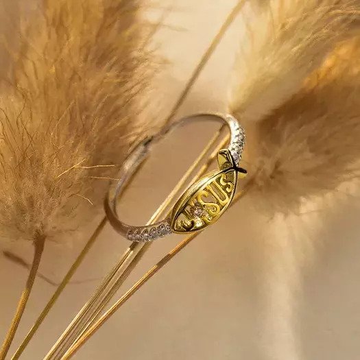 Jesus Ring - Hold deg nærmere Jesus Mer, Kobber Premium Materiale Skanto