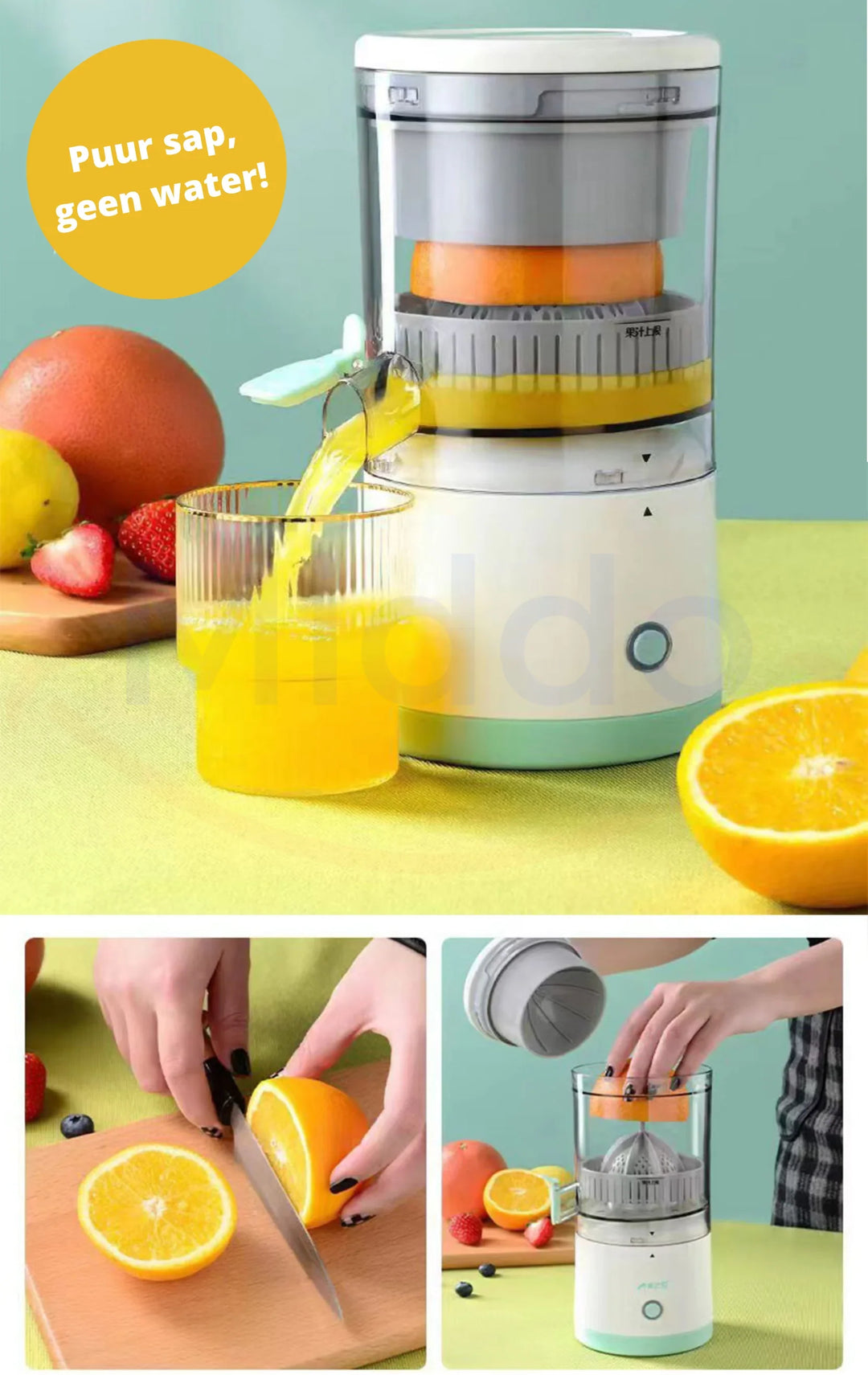 Skanto | Elektrisk sitrusjuicer med juicekollektor – For fersk juice på sekunder