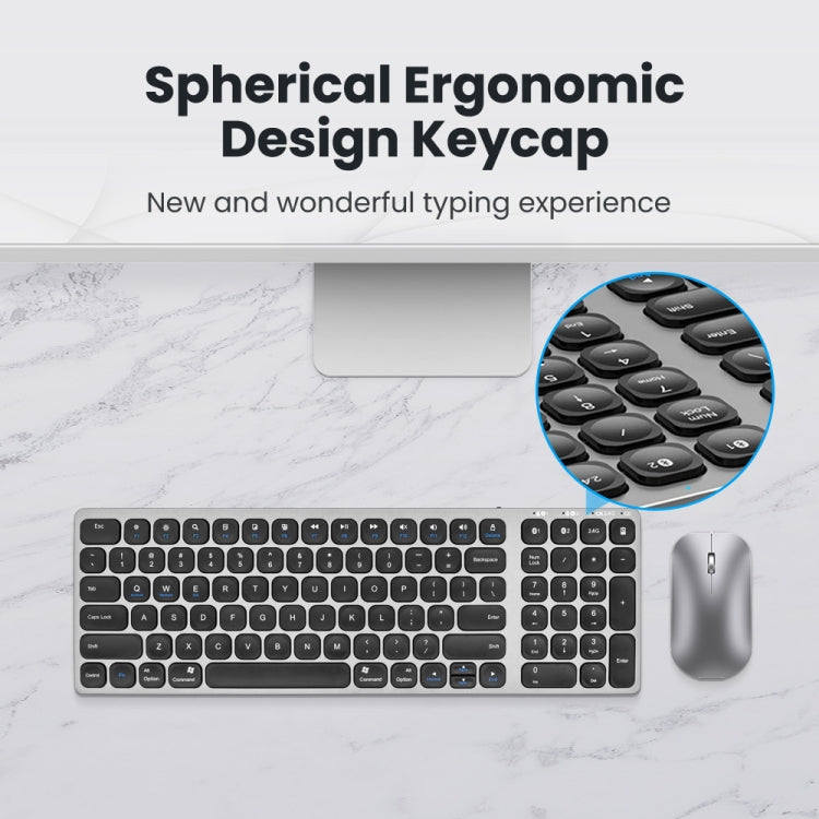 Skanto | K4500 Trådløst Bluetooth Tastatur + Tre-modus Stille Lademus Sett