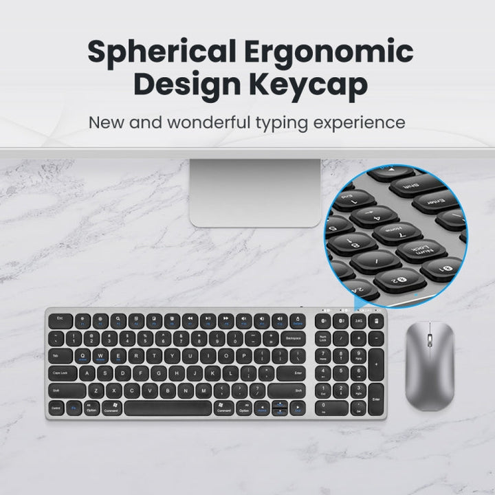 Skanto | K4500 Trådløst Bluetooth Tastatur + Tre-modus Stille Lademus Sett