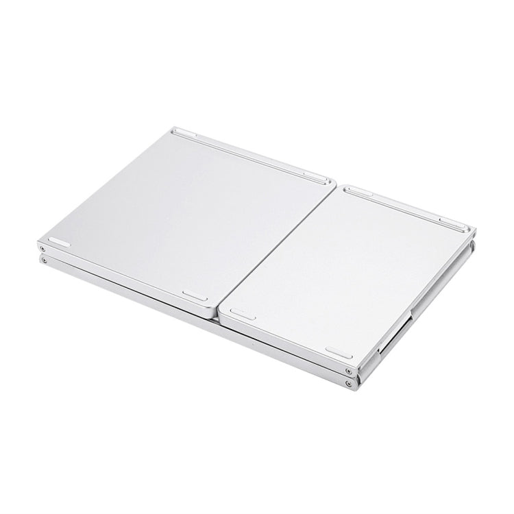 Skanto | B033 Oppladbar 3-foldbar sammenleggbar 64-tasters Bluetooth trådløst tastatur med berøringsplate (Sølv)