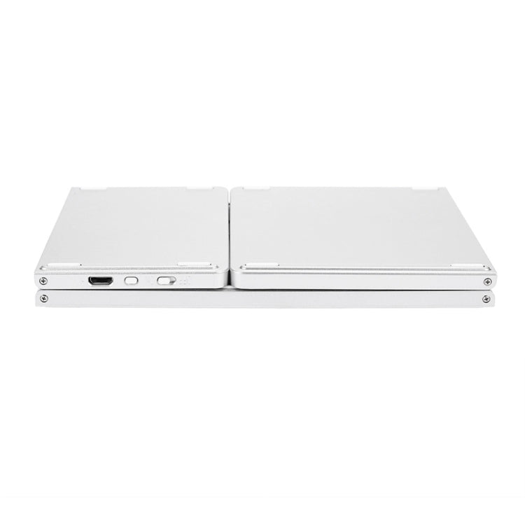 Skanto | B033 Oppladbar 3-foldbar sammenleggbar 64-tasters Bluetooth trådløst tastatur med berøringsplate (Sølv)