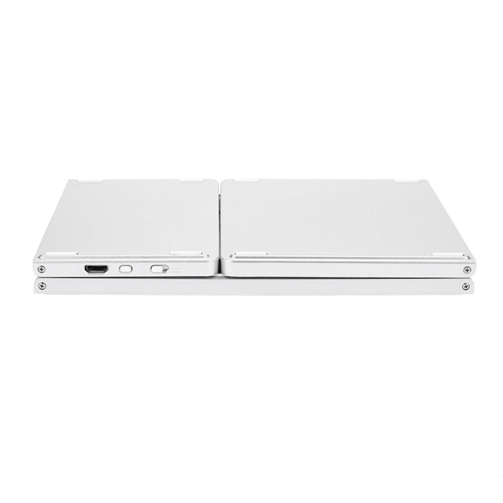 Skanto | B033 Oppladbar 3-foldbar sammenleggbar 64-tasters Bluetooth trådløst tastatur med berøringsplate (Sølv)