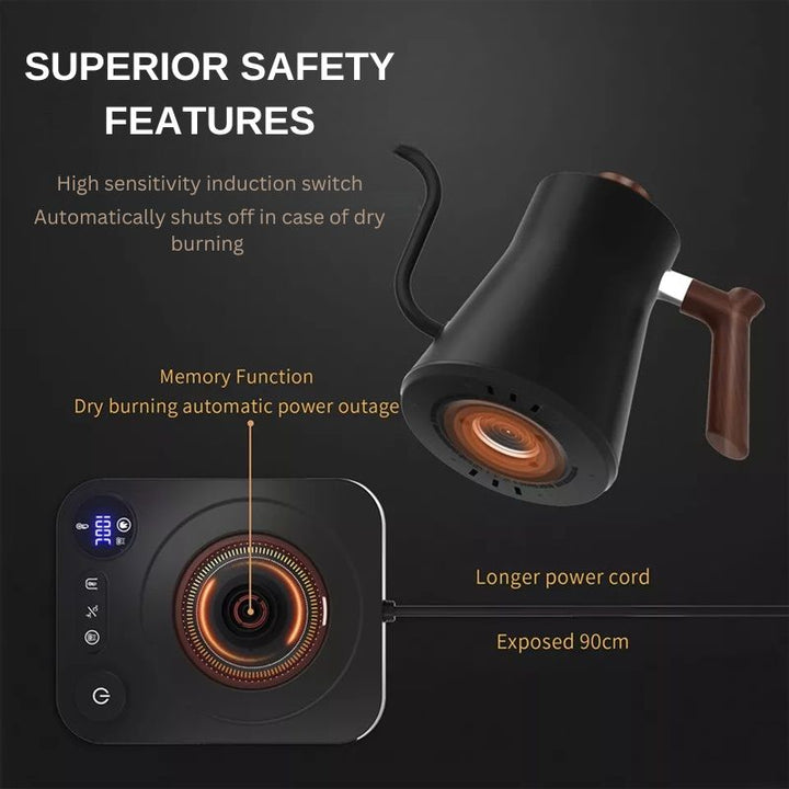 Skanto | Smart Electric Gooseneck Kettle With Temperature Control