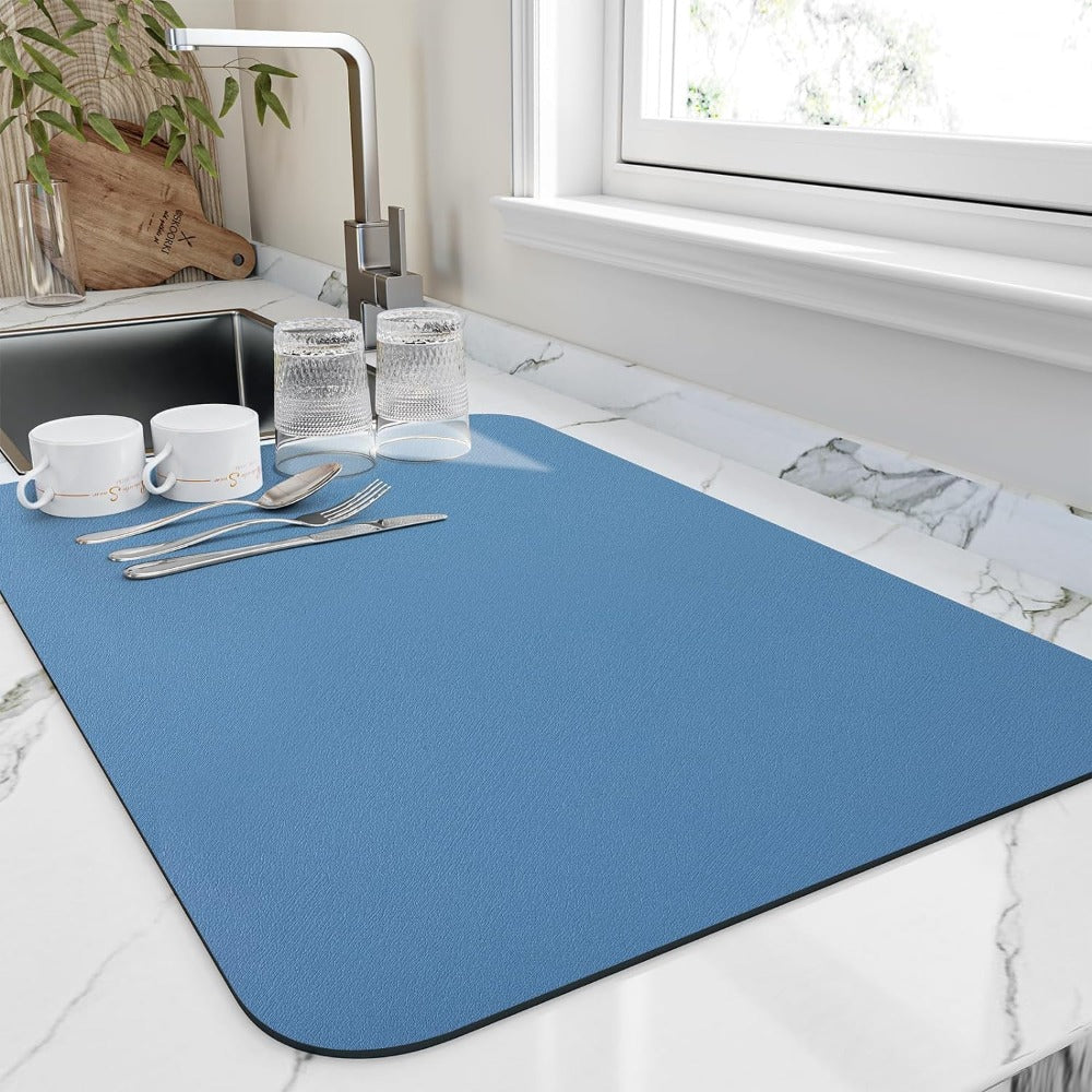Skanto | Hurtigtørkende Kjøkken Dreneringsmatte – Ultra Absorbent & Hygienisk Diatomitt Tallerkenmatte