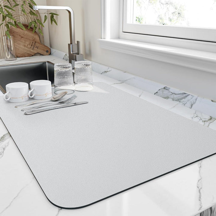 Skanto | Hurtigtørkende Kjøkken Dreneringsmatte – Ultra Absorbent & Hygienisk Diatomitt Tallerkenmatte