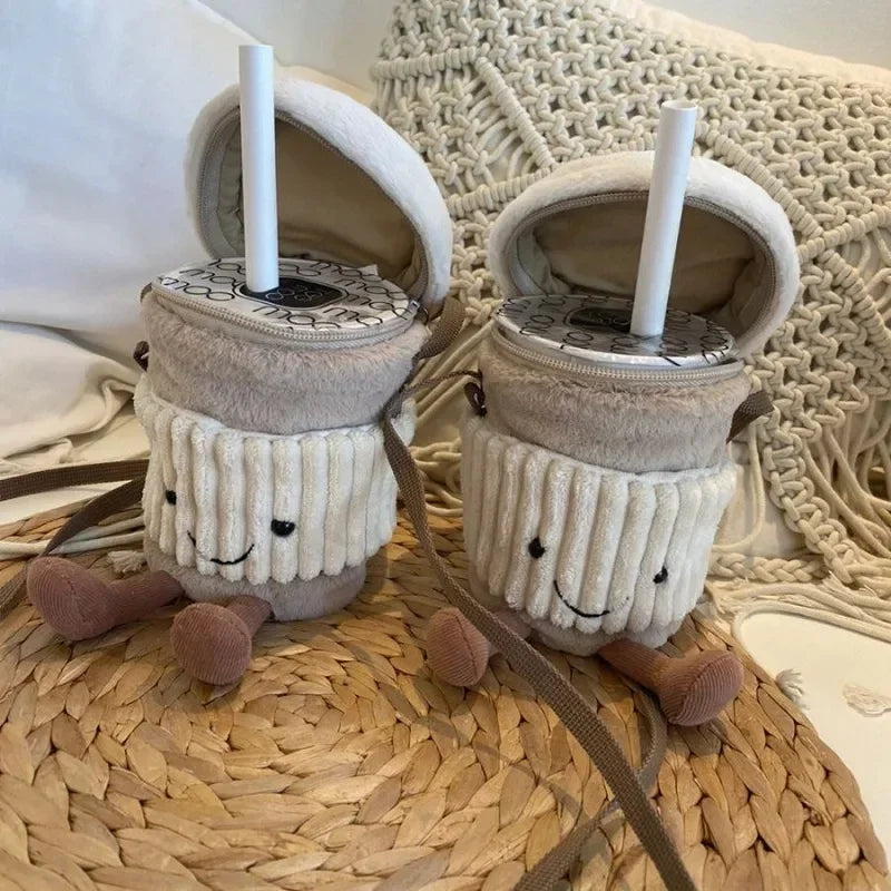 Norvo | Søt glad kaffekoppholder plysjveske