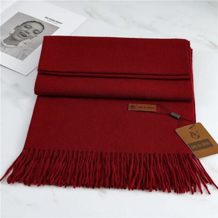 Skanto | Cashmere skjerf med dusker for varme og eleganse