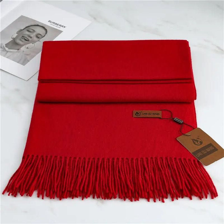 Skanto | Cashmere skjerf med dusker for varme og eleganse