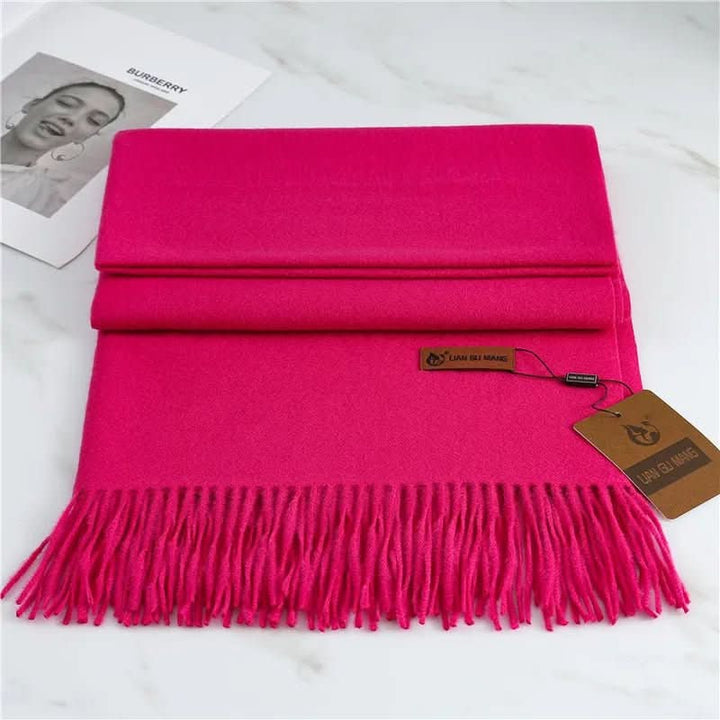 Skanto | Cashmere skjerf med dusker for varme og eleganse