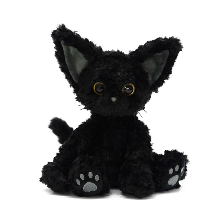 Kawaii svarte katt kosedyr stoffdyr