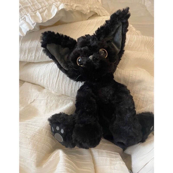 Skanto | Kawaii svart katt kosedyr stuffed animal