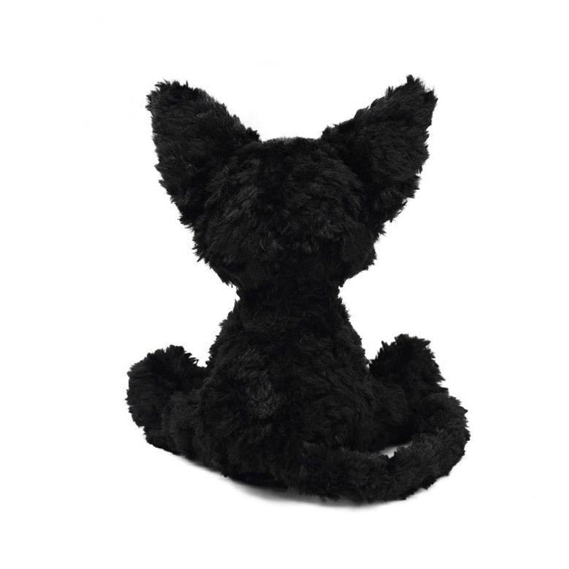 Kawaii svarte katt kosedyr stoffdyr