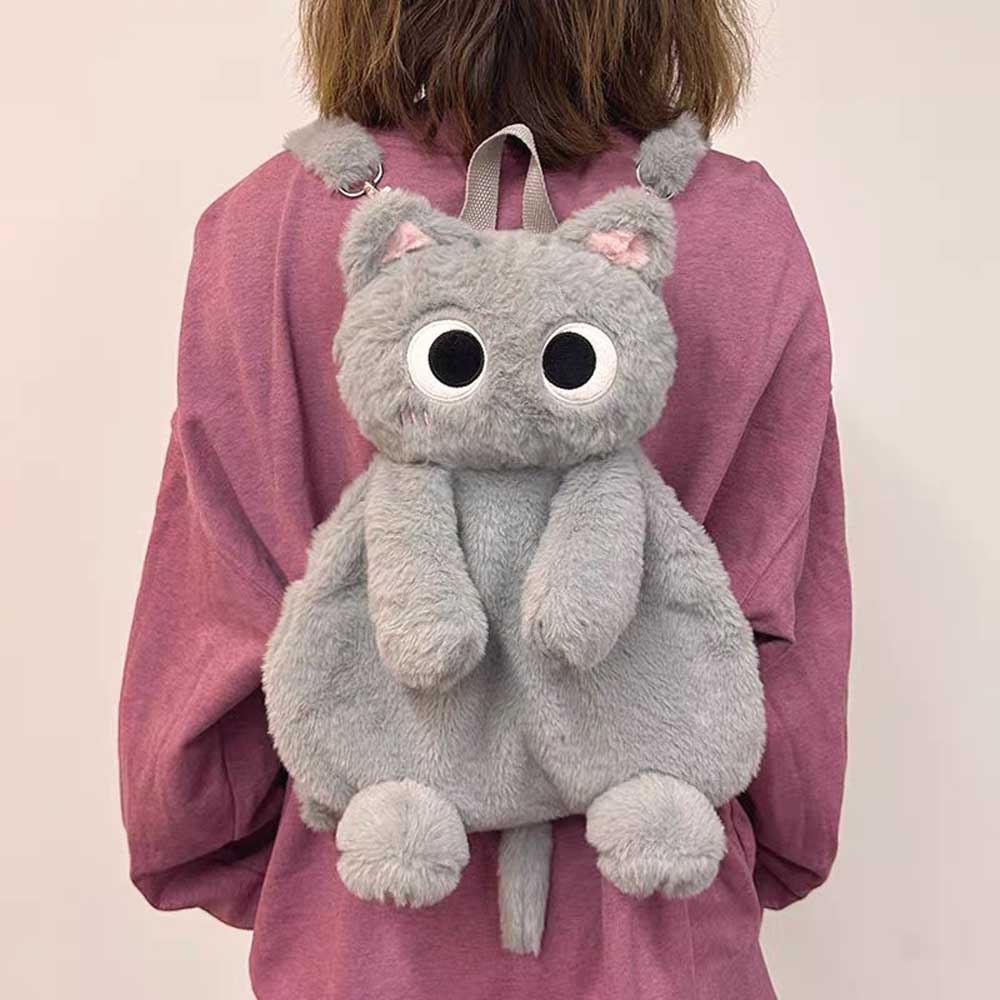 Skanto | Søt Katt Plysj Ryggsekk