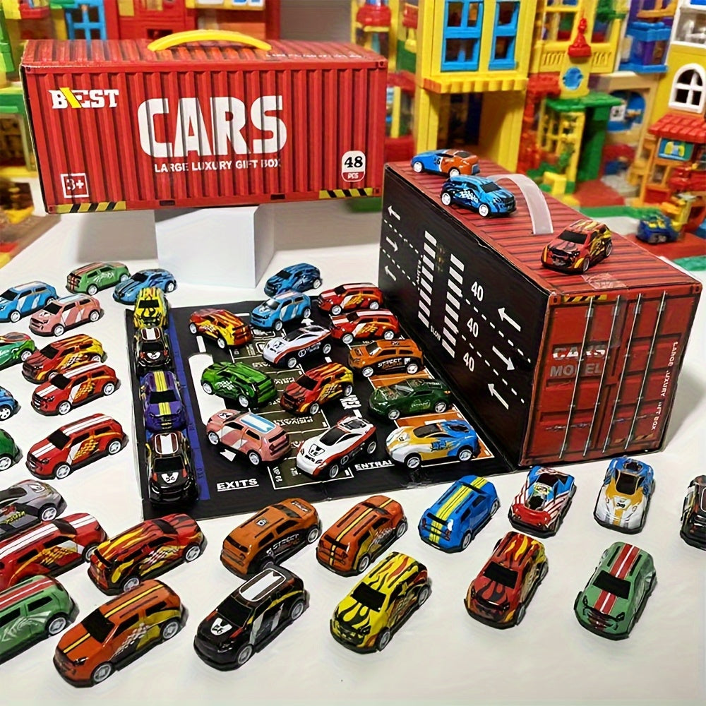 Kinder-Spielset med Diecast-Autobahn og Garage