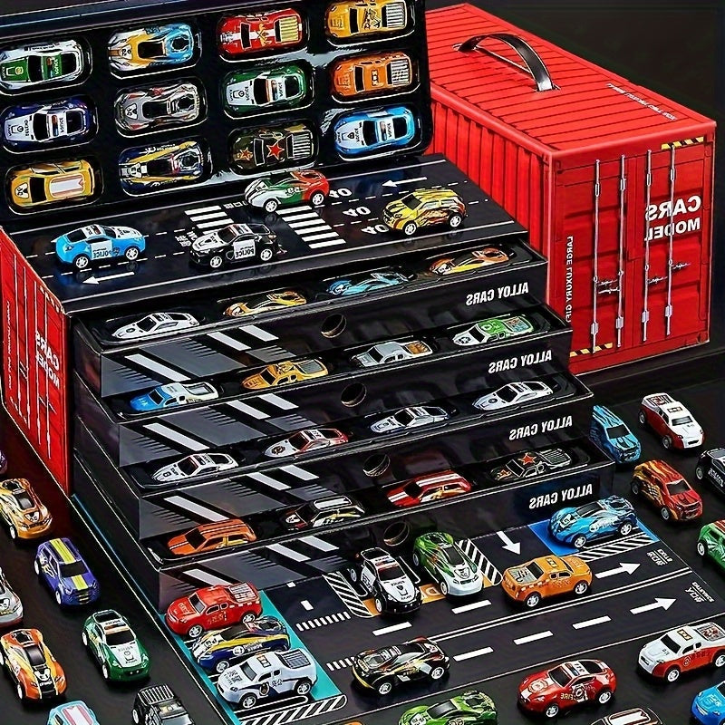 Kinder-Spielset med Diecast-Autobahn og Garage