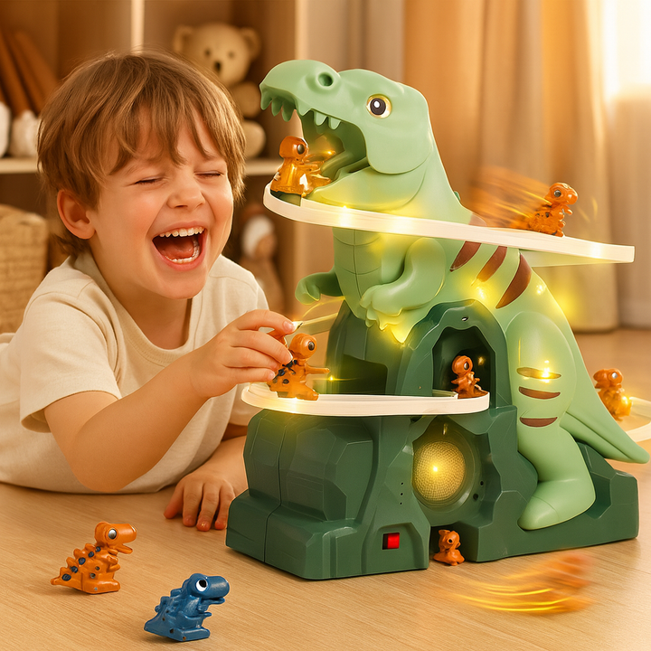 Skanto | Barne Dinosaur Truck Leketøy Lys Musikk