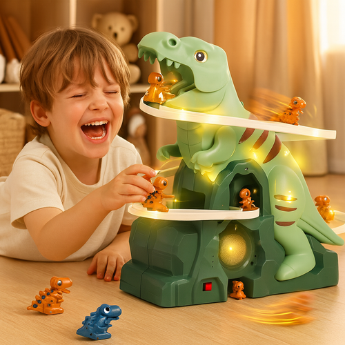 Skanto | Barne Dinosaur Truck Leketøy Lys Musikk